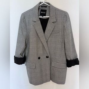 Madewell Caldwell Plaid Double-Breasted Blazer